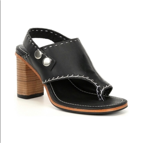 Free People Marlowe Black Heels Size 7.5 - Picture 1 of 11